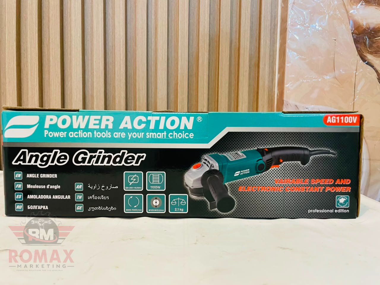 POWER ACTION AG1100V 125mm Angle Grinder (1000W / 1100W)