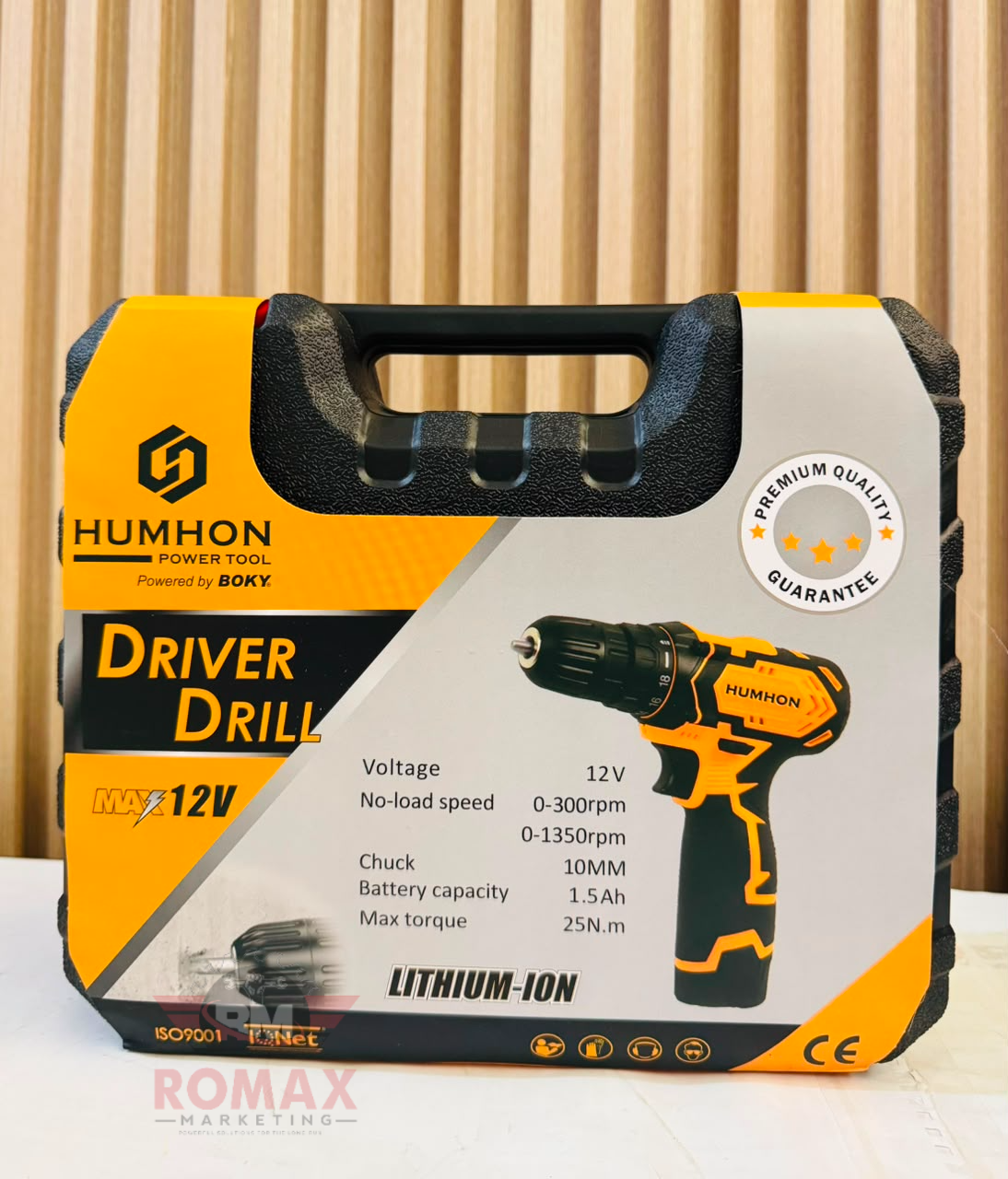 HUMHON 12V Cordless Driver Drill with Tool Kit (BK-CD505)
