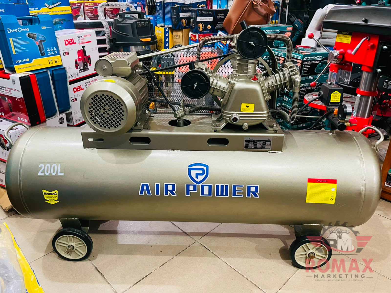 AIRPOWER 200L 4.0HP Heavy-Duty Air Compressor (W-0.36/12.5)