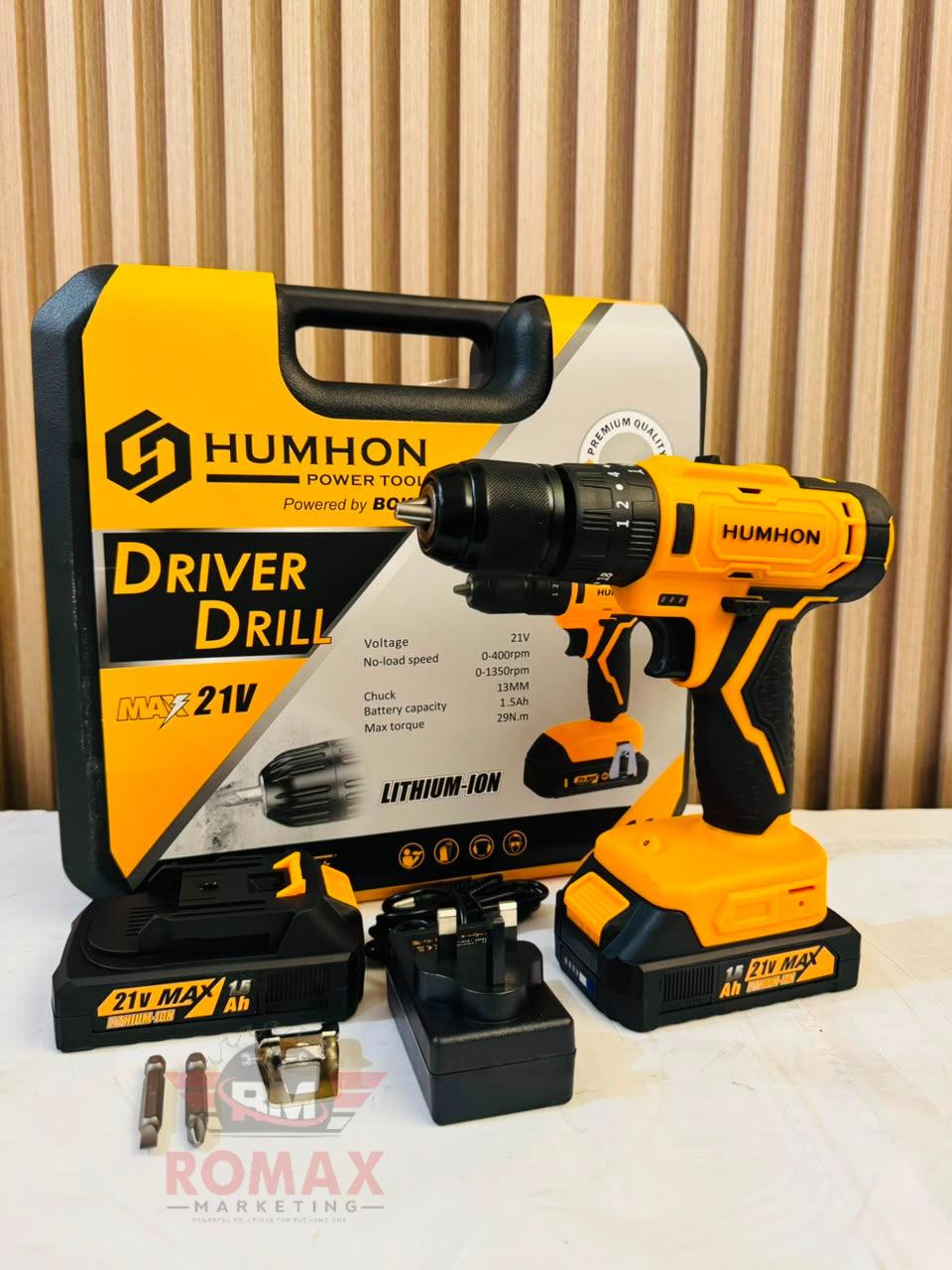 HUMHON 21V Cordless Driver Drill (BK-CD5232)